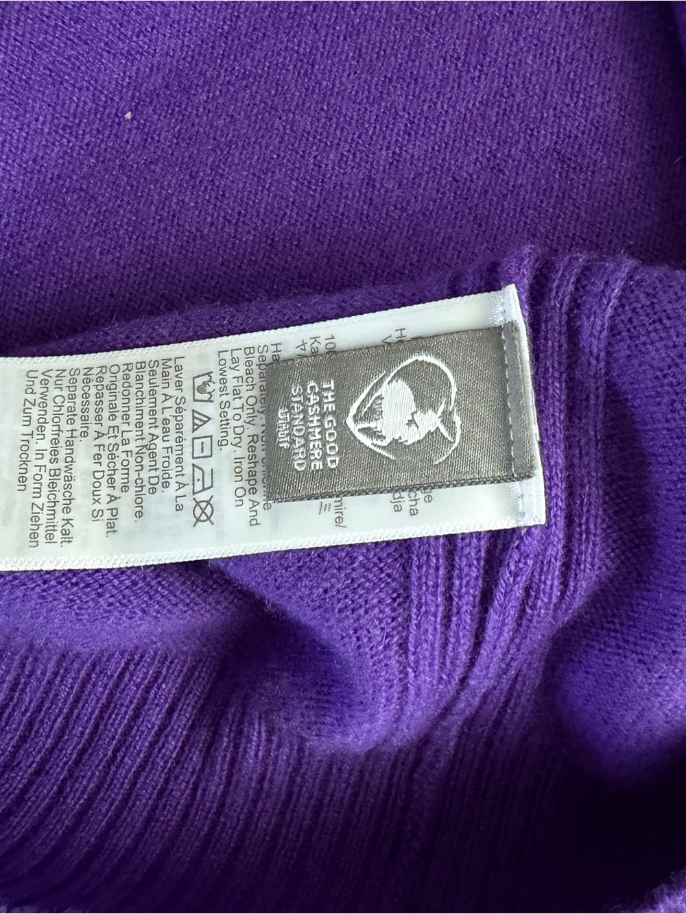 J.Crew 100% Cashmere Cardigan Sweater XL Purple NWT Classic Crewneck - Picture 6 of 10